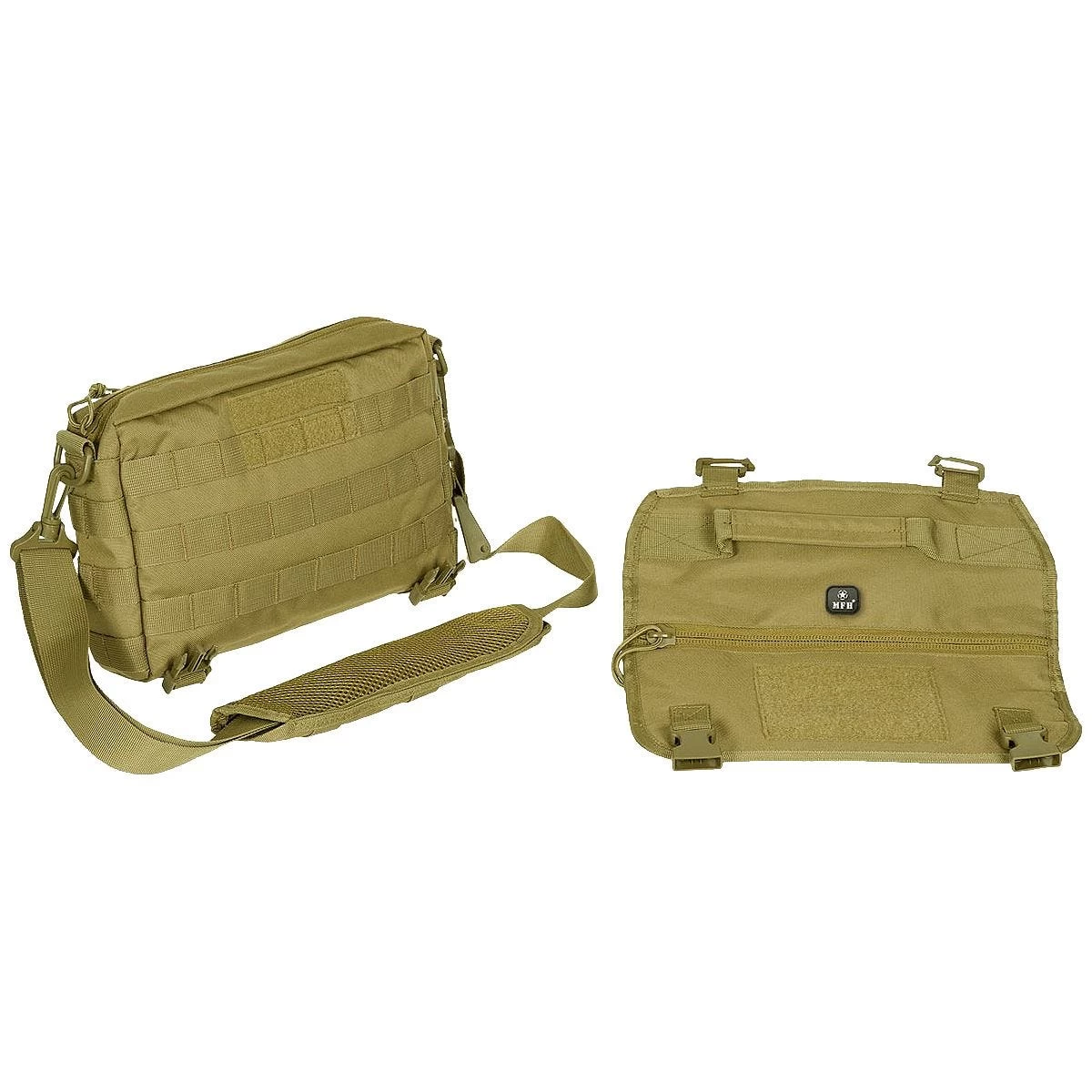 MFH MOLLE Shoulder Bag Padded Straps Coyote Tan 2 MFH MOLLE Shoulder Bag Padded Straps Coyote Tan - Image 2