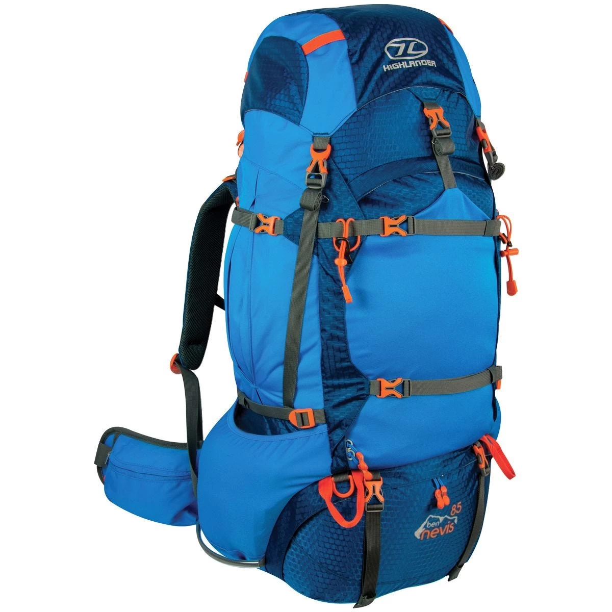 Highlander Ben Nevis 85L Rucksack Blue 1 Highlander Ben Nevis 85L Rucksack Blue