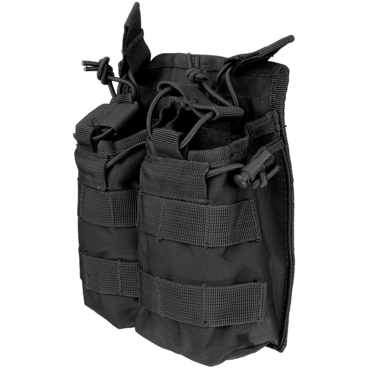 Mil-Tec Open Top Double Mag Pouch Black 2 Mil-Tec Open Top Double Mag Pouch Black - Image 2